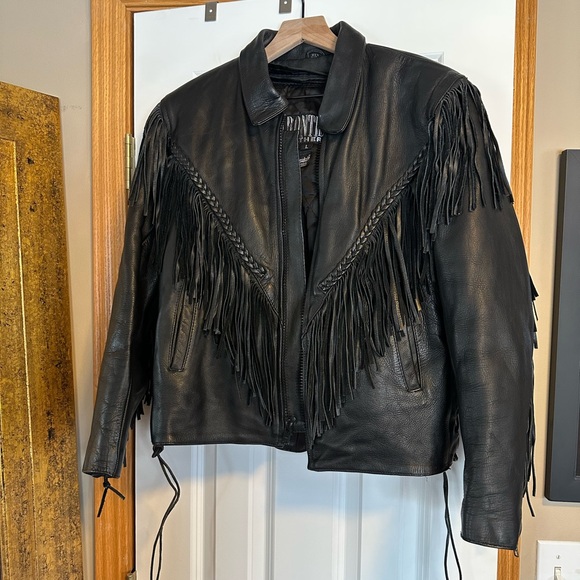 Frontier Leathers Jackets & Blazers - Women's Vintage Frontier Leathers Black Fringe Jacket